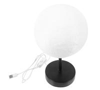 GALPADA Room Desktop 3D Lamp Moon Night Lamp Creative Night Light Eye-catching Decoration White Iron Glass 10.22x5.89x5.89 for Home and Office Christmas Edition New Year's Day