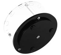 GALPADA Rotating 12-Slot Tweezers Holder Stand for Eyelash Extension Tools with Sturdy Acrylic Base and Removable Organizer, Portable Black Display Rack for Professionals on The Go