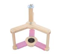 GALPADA Rotating Feeding Windmill Perch Stand for Bird Cage Parrot Perch Food Cup Interactive Spinning Windmill Toy for Parakeets and Parrots Cage Accessory for Exercising and Enrichment