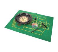 GALPADA Rotating Poker Game Wheel for Adults with 10 Inch Plastic Roulette, Includes Tablecloth and Poker Chip Rake, Reusable Party Game Supply for Home and Bar Entertainment