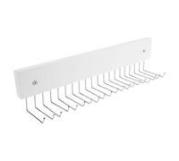 GALPADA Rotating Tie Hanger and Belt Organizer Wall Mounted with Multifunctional Design, White Wood and Iron Material, Space Saving Storage Hanging Organiser for Entryway and Home Closets