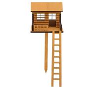 GALPADA Rustic Wood Tiny Tree House Ornament for Miniature Landscape Wood House, Sturdy and Not Easily Deformed, for Home Decor and Bonsai Terrarium Decorations