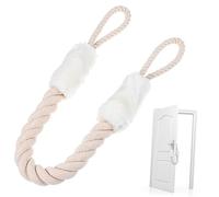 GALPADA Safety Door Strap Latch White Cotton-Polyester Rope Finger Pinch Guard Door Slam Protector Easy Hang for Safety and Home Decoration