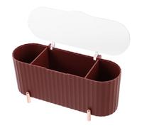 GALPADA Sanitary Napkin Storage Box with Lid Dustproof Small Period Pad Organizer Makeup and Skincare Holder Bathroom Makeup Drawer Organizer in Dusty Rose for Female Toiletry Storage