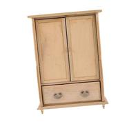 GALPADA Scale Tiny Furniture for Bedroom Scenes for Creative Play and Dollhouse Accessories Elegant Beige Design