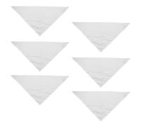 GALPADA Scarfs Polyester White Pet Triangle 6pcs Breathable Dog Bandanas Experience Bibs Soft Comfortable for Wearing on Pets Occasion