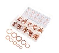 GALPADA Sealing Washer Set Easy to Install Copper Washers 200pcs Copper Flat and Environmental-friendly, for in Tool Box Daily Repairing Use Beginners and Professionals
