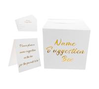 GALPADA Secure White Cardboard Suggestion Box with Cards for Office Restaurant Hotel Feedback Collection Privacy Protection Stylish Design and Efficient Team Collaboration