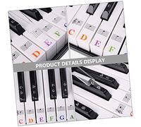 GALPADA Self Adhesive Piano Stickers for Beginners Lightweight Electronic Organ Keyboard Decals for Keys Music Note Labels to Aid Score Recognition and Notation Skills