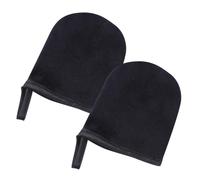 GALPADA Self Tanning Mitts 2pcs Mini Size Velvet Fabric Applicator Gloves with Thumb for Even Fake Tan Application and Body Lotion Use on Beach and Spa