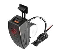 GALPADA Sensitive Dual Port Motorcycle Charger Fast Charging Adapter for Navigation Devices LED Voltage Display Durable Construction for Motorbikes