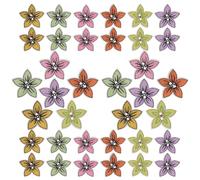 GALPADA Sewing Buttons with Decorative Effect Wooden Buttons Flower Modeling 100pcs Made of Poplar Board and Easy to Sew for Craft Projects and Garment Decoration