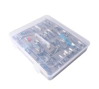 GALPADA Sewing Machine with Storage Box 62 Pcs Stainless Steel Presser Foot Pack Easy to Install Suitable for Household Low Machines Like Lock for Projects with Lightweight Fabric