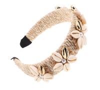 GALPADA Shell Hairband Headpiece Lightweight Women Comfortable Wide Brim with Shell Design and Skin-friendly Cloth Material for Holiday and Wedding Beach Accessories