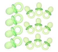 GALPADA Shower Mini Pacifiers DIY Supply Acrylic Decorations for Boy Girl Party Favors Green Transparent Ornaments