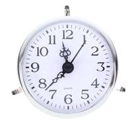 GALPADA Silent round Clock Movement Kit with Silver Plastic Case for DIY Craft Clocks, Suitable for Shelf and Tabletop Display, Adds Elegant Artistic Touch to Home Decor