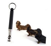 GALPADA Silent Ultrasonic Dog Whistle with Frequency and Non Corrosive Brass Material Black Training Tool for Stop Barking Recall and Behavior Control with Strap
