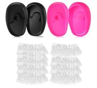 GALPADA Silicone Ear Covers to Keep Water for Hair Dying 2 Pairs Comfortable Hairdressing Ear Protector Elastic Opening for Barbershop and Hair Salons