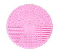 GALPADA Silicone Makeup Brush Cleaner Pad Can Be Filled with Water Pink round with Hand Held Design Adorable and Fashion Style, for Easy Makeup Brush Cleaning