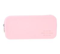 GALPADA Silicone Makeup Brush Holder with Proper Capacity, Easy to Open or Close, Chic Pink Cosmetic Bag for Women, for Birthday or Holiday Travel Makeup Organizer