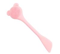 GALPADA Silicone Nose Cleaning Brush Double-sided Silicone Head 2pcs for Blackhead Removal and Facial Exfoliation, Portable Manual Nasal Wash Brush Pink, Practical and Stylish Skin Care