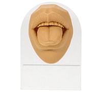 GALPADA Silicone Realistic Mouth and Tongue Model Set for Piercing Practice Flexible Body Part Simulation with Display Stand for Training and Teaching