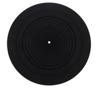 GALPADA Silicone Vinyl Record Mat 295mm Black Anti-static Disc Protective Pad for Turntable with Anti-shake Function and Easy to Install, for Vinyl Music Lovers