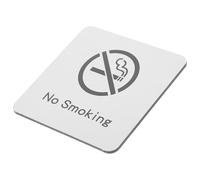 GALPADA Silver Aluminium-Plastic Panel No Smoking Sign Reflective Health Protection Versatile Application for Public Spaces and Restaurants Toilet Decal Stickers