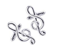 GALPADA Silver Musical Note for Men Easy to Use 1 Pair Alloy Material, and All- Shirt Sleeve Decoration for Daily Wear and Marriage