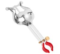 GALPADA Silver Trumpet Music Sheet Holder Clamp-on Iron Lyre Mount Easy to Carry Marching Band Accessory