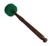 GALPADA Singing Bowl Wood Mallet Rod Accessory Green Plush Handle Tibetan Buddhist Sound Bowl Stick for Meditation and Healing
