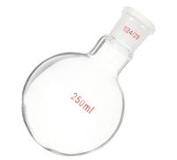GALPADA Single Neck Borosilicate Glass round Bottom Boiling Flask 250ml with Smooth Rounded Shape and Even Stress Distribution for Organic Chemistry Laboratory Use for Distillation