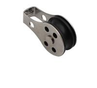 GALPADA Single Pulley with Nylon Rope Wheel Stainless Steel 2pcs Heavy Duty Boat Pulley for Lifting and Hanging Weight Things, Anti-high Temperature Tackle Puller for Sailing and Boating