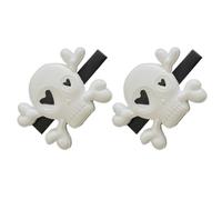 GALPADA Skeleton Hair Clips Halloween Hairpin 2pcs Easy to Put and Take Punk Style Skull Barrettes Decorative Hair Accessories Made of Plastic and Iron Suitable for Halloween