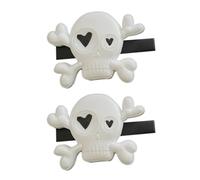 GALPADA Skeleton Hair Clips Skull Barrettes 2pcs Halloween Punk Style Hair Accessories and Iron Material Easy to Put and Take for Themed Parties
