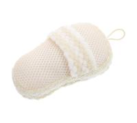 GALPADA Slipper-Shaped Body Scrubber Made of Soft Silk Cotton for Gentle Cleaning and Versatile Use, Beige Bath Accessory for Shower and General Cleaning for Men and Women