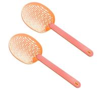 GALPADA Slotted Spoons with Hanging Hook for Easy Storage 2 Pcs Food Strainers Made of Sturdy Abs Material Practical Kitchen Filtering Tools for Home and Restaurant Use