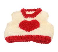 GALPADA Small Animal Warm Vest for Hamsters and Pets in Red Woolen Yarn with Valentines Day Heart Pattern, Soft and Comfortable Winter Sweater for Festive Season and Other Occasions