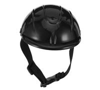 GALPADA Small Dog Motorcycle Helmet for Puppies - Adjustable Black Hard Plastic Pet Helmet with Strap - Safety Hat for Small Dogs Outdoor Travel and Riding Gear