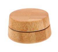 GALPADA Small Refillable Cosmetic Jar with Bamboo Screw Cap Mini Aluminum Container for Lipstick Face Cream Eye Cream Solid Perfume Lightweight Travel Balm Storage Pot with Bamboo Shell