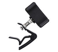 GALPADA Smart Phone Guitar Capo and Holder Clamp for Acoustic Electric Bass Ukulele Lightweight Quick Release Mount with Music Notation Clip for Musicians Practice and Performance