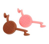 GALPADA Smile Tightener 2Pcs Silicone Lips Smile Exercisers for Jawline Sculpting and Face Lifting Suitable for Daily Use by Service Staff Brown Pink