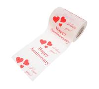 GALPADA Soft and Comfortable Made from Wood Pulp Paper White Valentine Printed Toilet Paper Roll Easily Break Down Bathroom Tissue for Office and Dorm Use