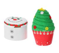 GALPADA Soft Folded Cotton Towels for Boys and Christmas Theme Face Cloths Vivid Snowman and Tree Designs Portable Washcloths