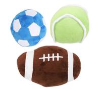 GALPADA Soft Plush Pet Soccer Ball for Dogs and Cats Bite-resistant Teeth Grinding Sport Balls Multifunctional Chew and Fetch Plush Sport Vibrant Mini Indoor Training Fluffy Dog Collection