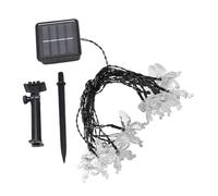 GALPADA Solar Powered Butterfly String Lights Colorful LED Outdoor Garden Fairy Lights with Modes for Patio Lawn Decoration