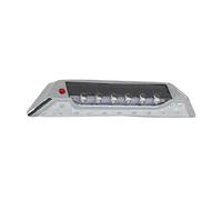 GALPADA Solar Powered Car Reflective Strip, Side Door Accessory, Silver ABS with Electronic Components, Driving Safety Warning Sign for Night and Bad Weather Random Color