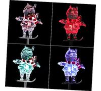 GALPADA Solar Powered Snowman Garden Light Stick Outdoor Lawn Decor Christmas Cemetery Solar Light Stake Energy Saving LED Decorative Lamp