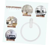 GALPADA Space Saving White Aluminum Towel Ring for Bathroom Wall Mounted Hand Towel Holder Hanger Durable Washcloth Holder for Laundry and Kitchen Minimalist Self Adhesive Design