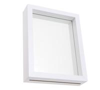 GALPADA Specimen Photo Frame Double Sided Glass Display Frame White Mdf Medium Density Fiberboard Protect Photos Or Specimen Anniversary Decoration